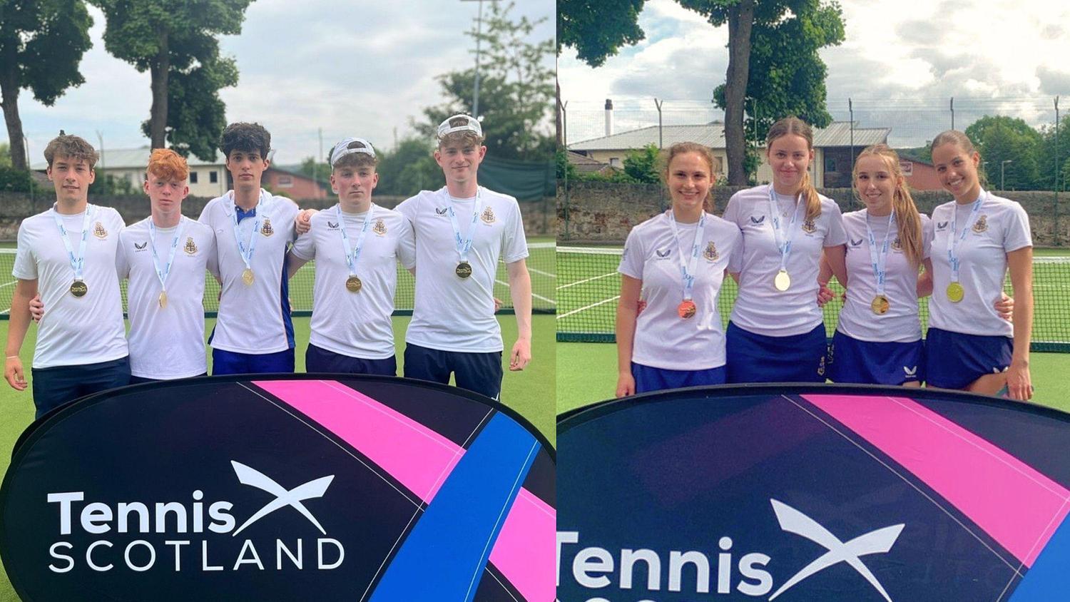 Strathallan School pupils triumph at the 2024 Scottish Schools Tennis Championships