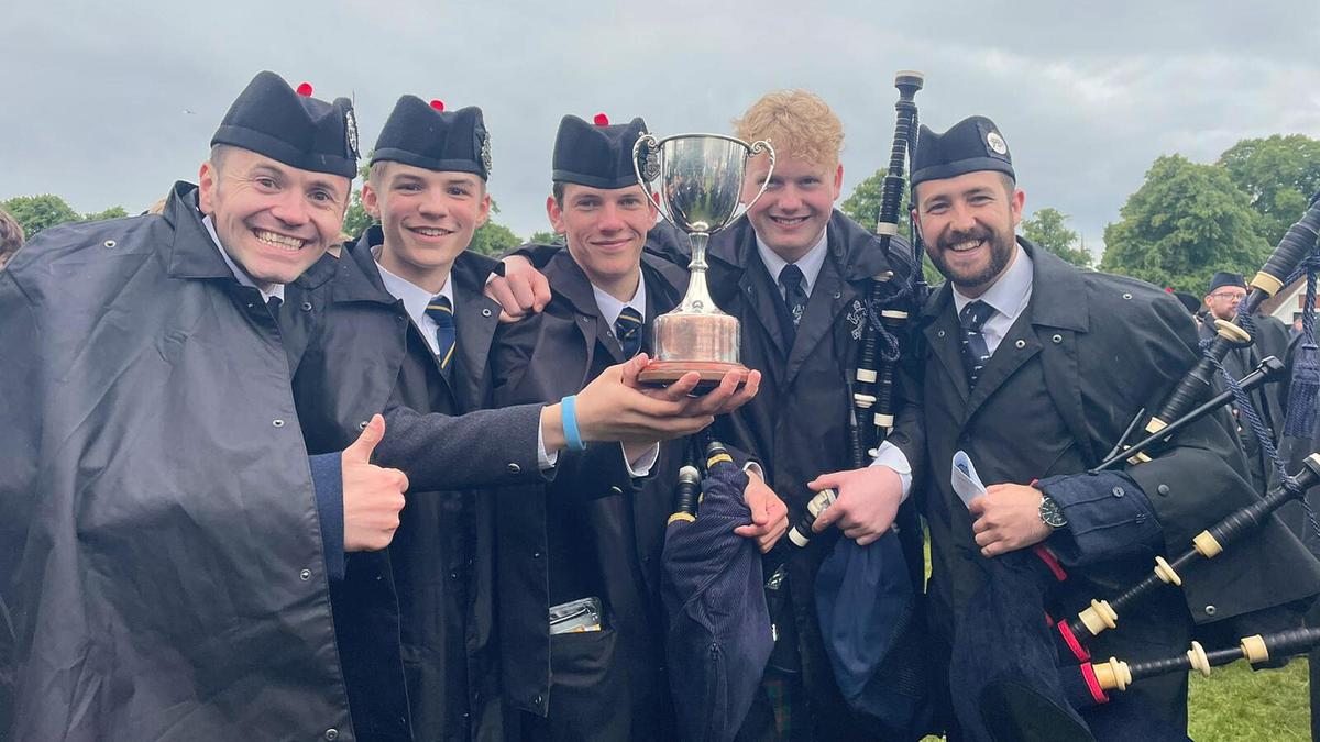 British Pipe Band Championship win crowns a remarkable year for Strathallan School Pipe Band